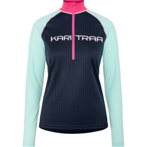 Immagine prodotto da Kari Traa Maglia Intima Maniche Lunghe Donna - Ella Half Zip - roya