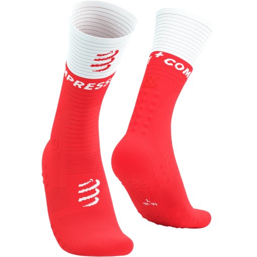 Foto de Compressport Calcetines de Compresión - Mid v2.0 - fluo red/white