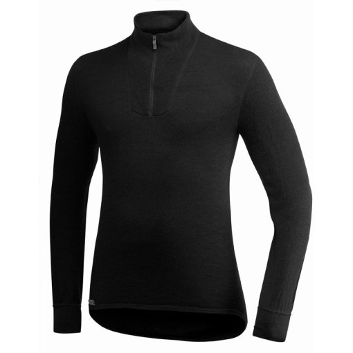 Foto de Woolpower Camiseta de manga larga Unisex - Zip Turtleneck 400 - negro