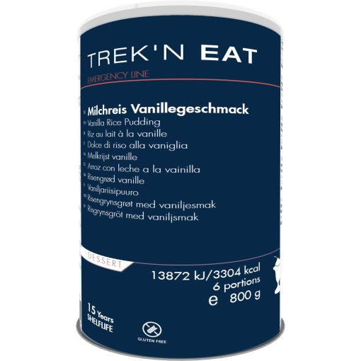 Productfoto van Trek&#039;N Eat Melkrijst vanille 800g