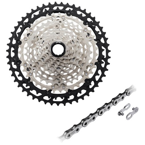 Immagine prodotto da Shimano Deore XT Kit parti usurabili 12 velocità – Cassetta CS-M8100 + Catena CN-M8100