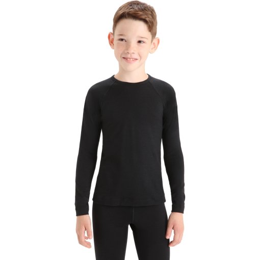 Immagine prodotto da Icebreaker Canottiera a Maniche Lunghe Bambino - Merino 200 Oasis - Nero