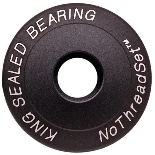 Photo produit de Chris King NoThreadSet Bouchon de potence aheadset - 1&quot; - Classic Logo Print - matte black