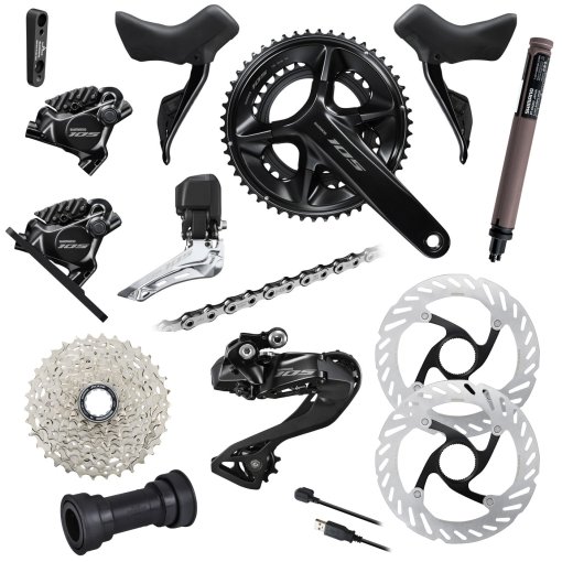 Picture of Shimano 105 R7170 Groupset - Di2 | 2x12 | CS-R7101 Cassette - 172.5mm | 52/36 | 11-34 | CL700 - Special Offer