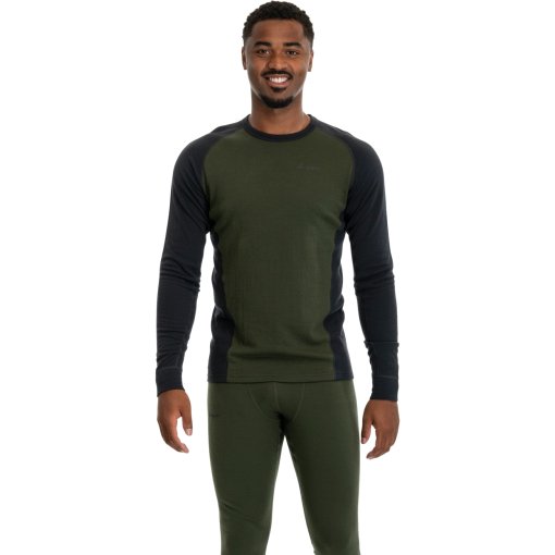 Foto de Bergans Camiseta de Manga Larga Hombre - Inner:Dual Merino - pine forest/dark shadow grey