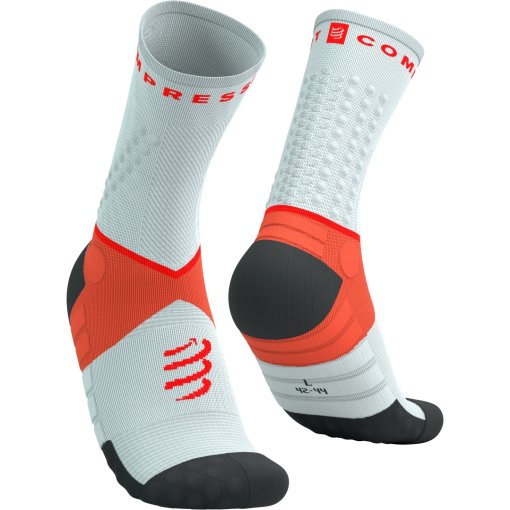 Produktbild von Compressport Ultra Trail Kompressionssocken v2.0 - gray violet/tigerlily