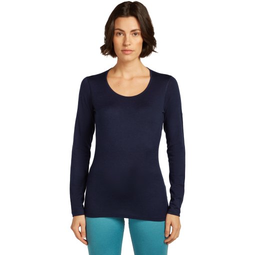 Foto de Icebreaker Camiseta Manga Larga Mujer - Merino 200 Oasis Scoop - Midnight Navy
