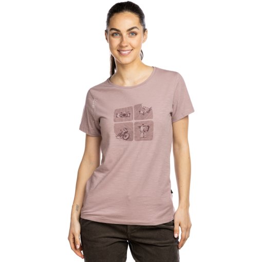 Picture of Chillaz Valencia Exploring The Outdoors T-Shirt Women - mauve