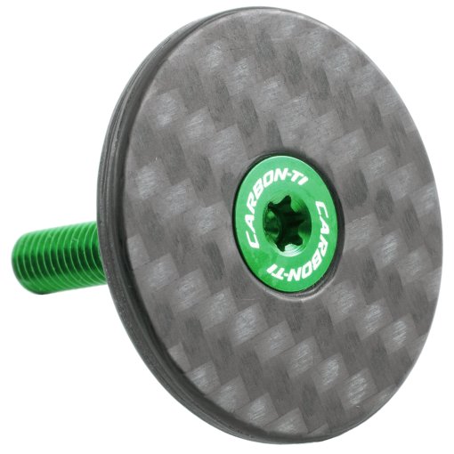 Produktbild von Carbon-Ti X-Cap Ahead Kappe - Carbon | Matt | OS 1 1/4&quot; - grün