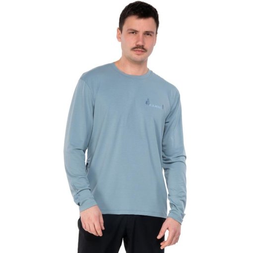 Foto de CUBE Maillot de Manga Larga Hombre - MTB Soft Touch Round Neck - azul