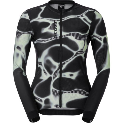 Picture of SCOTT Pro Mid Longsleeve Jersey Women - black/vapour green
