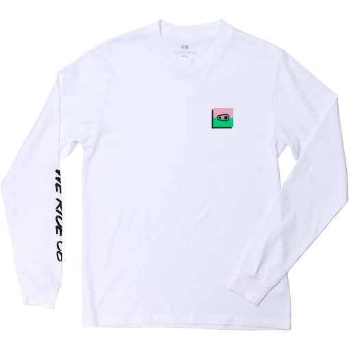 Immagine prodotto da Crankbrothers Maglia a Maniche Lunghe Uomo - Champions - bianco/verde/rosa