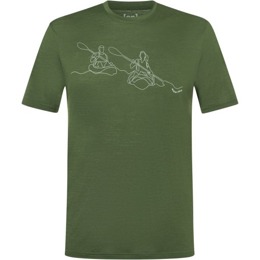 Productfoto van SUPER.NATURAL Kanulines T-shirt voor heren - Chive/White Stone