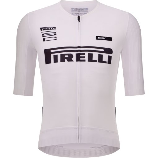 Photo produit de Santini Pirelli Sport Club Fast Maillot à manches courtes unisexe RE94475CPFAST - white BI