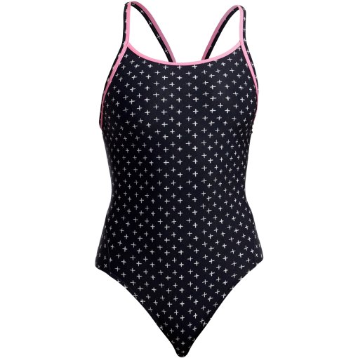 Productfoto van Funkita Diamond Back Eco Eendelig badpak voor dames - Be Positive