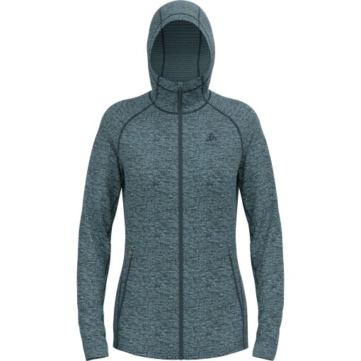 Photo produit de Odlo Veste à Capuche Mid Layer Femme - Tencia - provincial blue melange
