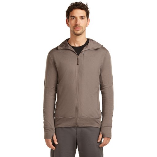 Image de Icebreaker Merino 260 Quantum Sweat à capuche zippé à manches longues pour hommes - Porcini
