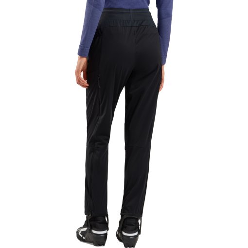 Photo produit de Odlo Pantalon Ski de Fond Coupe-Vent Femme - Zeroweight Pro Warm - noir