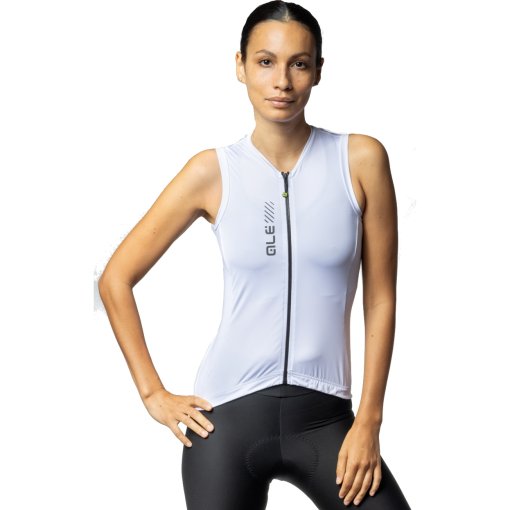 Foto de Alé Maillot sin Mangas Mujer - PRAGMA Color Block - blanco