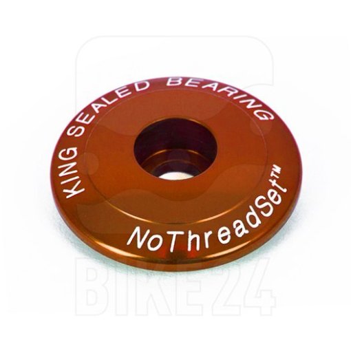 Productfoto van Chris King Stem Cap NoThreadSet Ahead Cap 1 Inch - Classic Logo Print