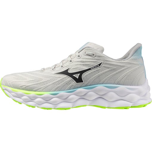 Photo produit de Mizuno Chaussures Running Homme - Wave Sky 8 - Nimbus Cloud/Black/Green Gecko