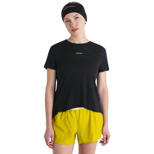 Foto de Icebreaker Camiseta Mujer - Merino 125 Cool-Lite™ Speed Slit Back - Negro