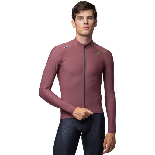 Photo produit de Alé Maillot Manches Longues Homme - R-EV1 Warm Race - burgundy