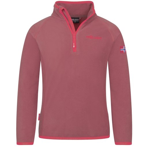 Picture of Trollkids Nordland Half Zip Fleece Pullover Kids - Frozen Berry