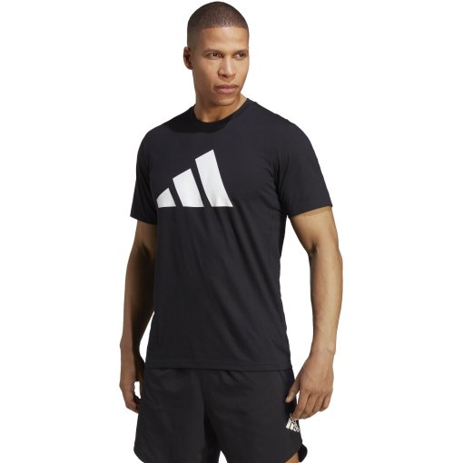 Produktbild von adidas Train Essentials Feelready Logo T-Shirt Herren - schwarz/weiß IB8273