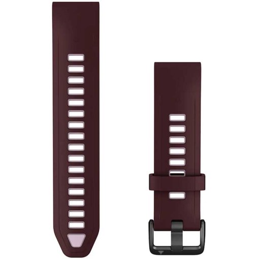 Produktbild von Garmin QuickFit Uhrenarmbänder (20 mm) – Silikon - Kirsche/Staubrose