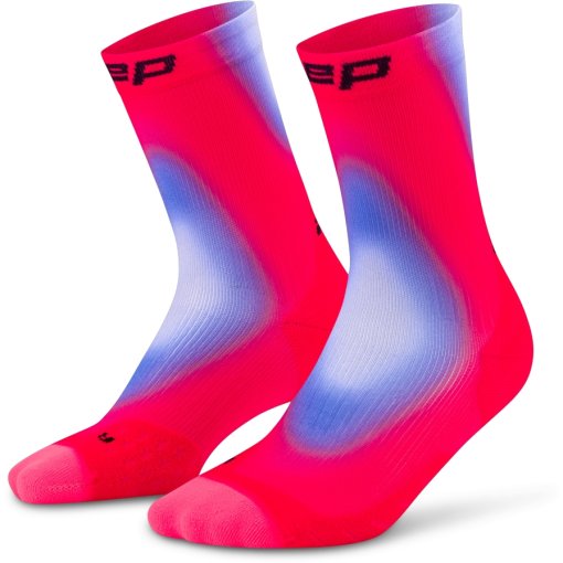Picture of CEP Core Run Edt. Gradient Mid Cut Compression Socks Men - pink/blue