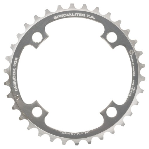 Plateau Spécialités T.A. Chinook 42 Dents 104mm 4 Branches Noir Argent