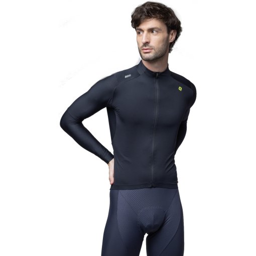 Photo produit de Alé Maillot Manches Longues Homme - R-EV1 Warm Race - noir