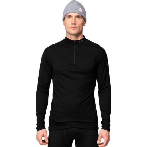 Foto de Devold Camiseta Interior Manga Larga Hombre - Breeze Merino 150 Zip Neck - 950 Negro