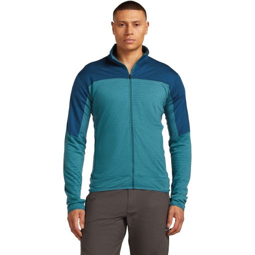 Foto de Icebreaker Chaqueta Hombre - Merino 300 RealFleece™ Descender - Topaz/Atlantis