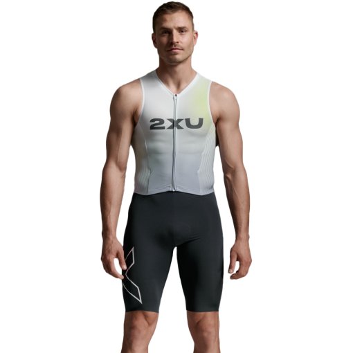 Productfoto van 2XU Light Speed React Zonder Mouwen Trisuit Heren - cool matcha/india ink