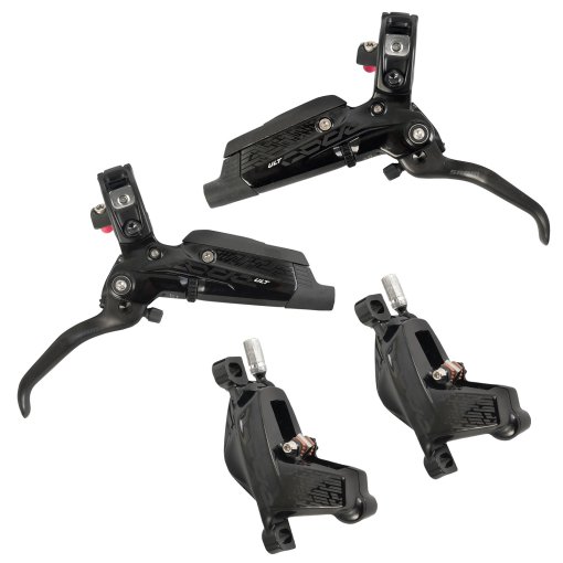 Zdjęcie: SRAM Code Hamulec tarczowy - Ultimate | 4-tłoczkowy - Zestaw (przód + tył) | Czarny - Oferta specjalna