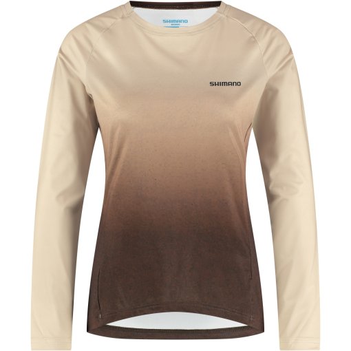 Foto de Shimano Maillot Manga Larga Mujer - Saiko Printed - feather beige