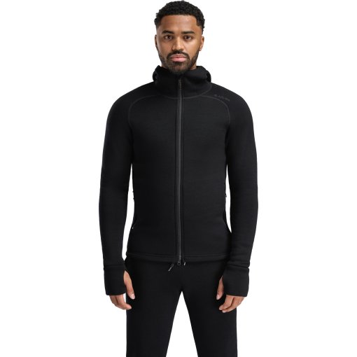 Image of Aclima FleeceWool Hooded Jacket Men - jet black