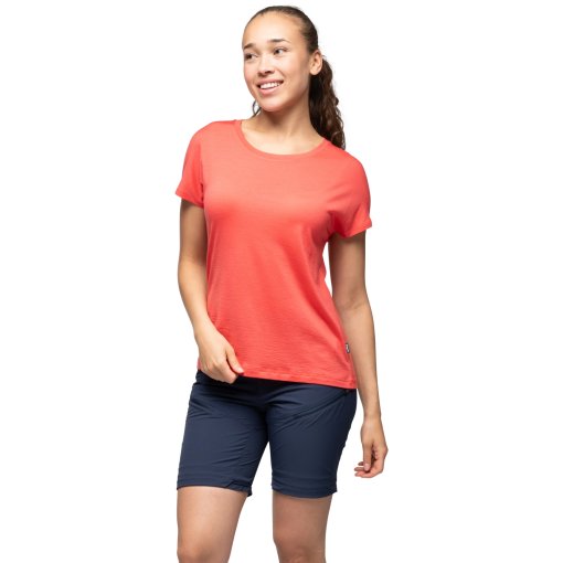 Foto de Bergans Camiseta Mujer - Whenever Merino - peachy red