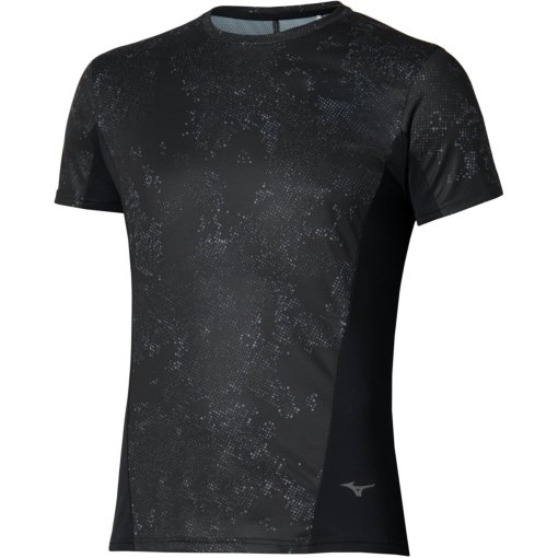 Photo produit de Mizuno Active DryAeroFlow Graphic T-shirts hommes - Black / Gray