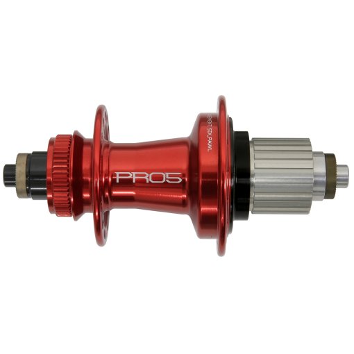 Produktbild von Hope Pro 5 Hinterradnabe - Centerlock - QR 135 | Shimano Micro Spline - rot