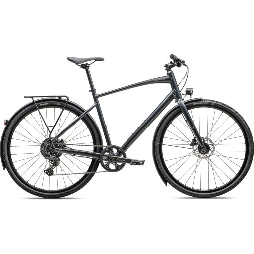 Kuva tuotteesta Specialized SIRRUS X 2.0 EQ - Trekking-Pyörä - 2025 - gloss black liquid metal / ashen grey reflective
