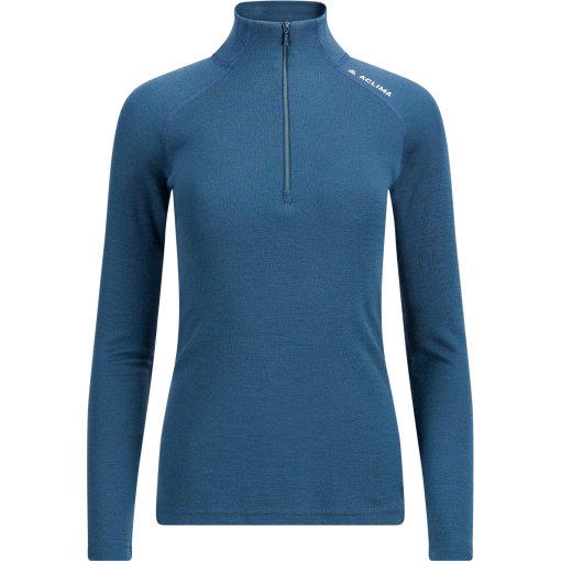 Picture of Aclima WarmWool Mockneck Long Sleeve Shirt Women - midnight navy