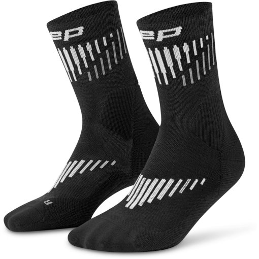 Zdjęcie: CEP Core Run Merino Mid Cut Skarpety Kompresyjne Mężczyźni - black/white