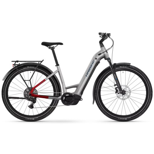 Immagine prodotto da Haibike Bici Elettrica da Trekking Easy Entry 27.5&quot; - TREKKING 7 LOW i800Wh - 2026 - soft grey/red/blue
