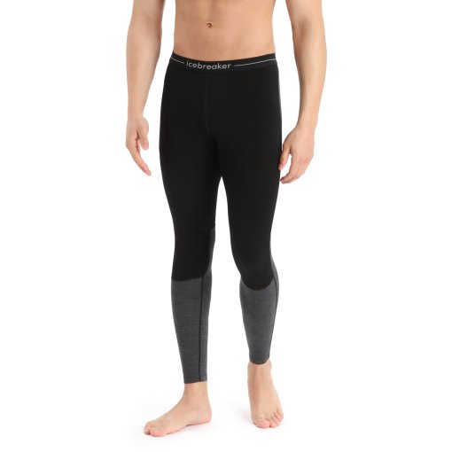 Immagine prodotto da Icebreaker Legging Uomo - 200 ZoneKnit™ Merino - Nero/Jet Hthr