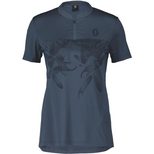 Foto de SCOTT Maillot de Manga Corta Mujer - Trail Flow Zip - metal blue/dark blue