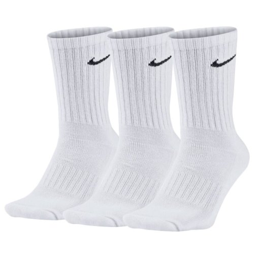 Productfoto van Nike Everyday Lightweight Crew Training Sock (3 Pair) - white/black SX7676-100