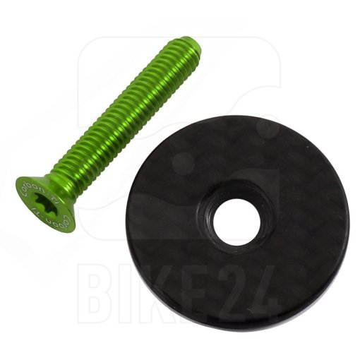 Produktbild von Carbon-Ti X-Cap Ahead Kappe - Carbon | Matt - acid green